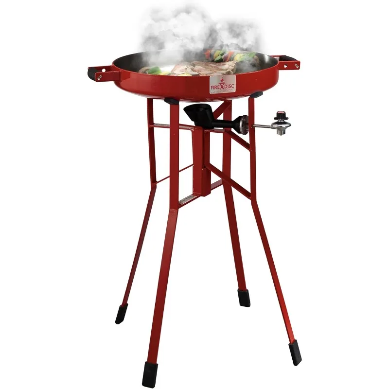 

380 36” Tall Propane Cooker , Single Burner Propane Stove | Outdoor Wok Burner | Burner for Camping | 41 x 33 x 6 inches ,Red