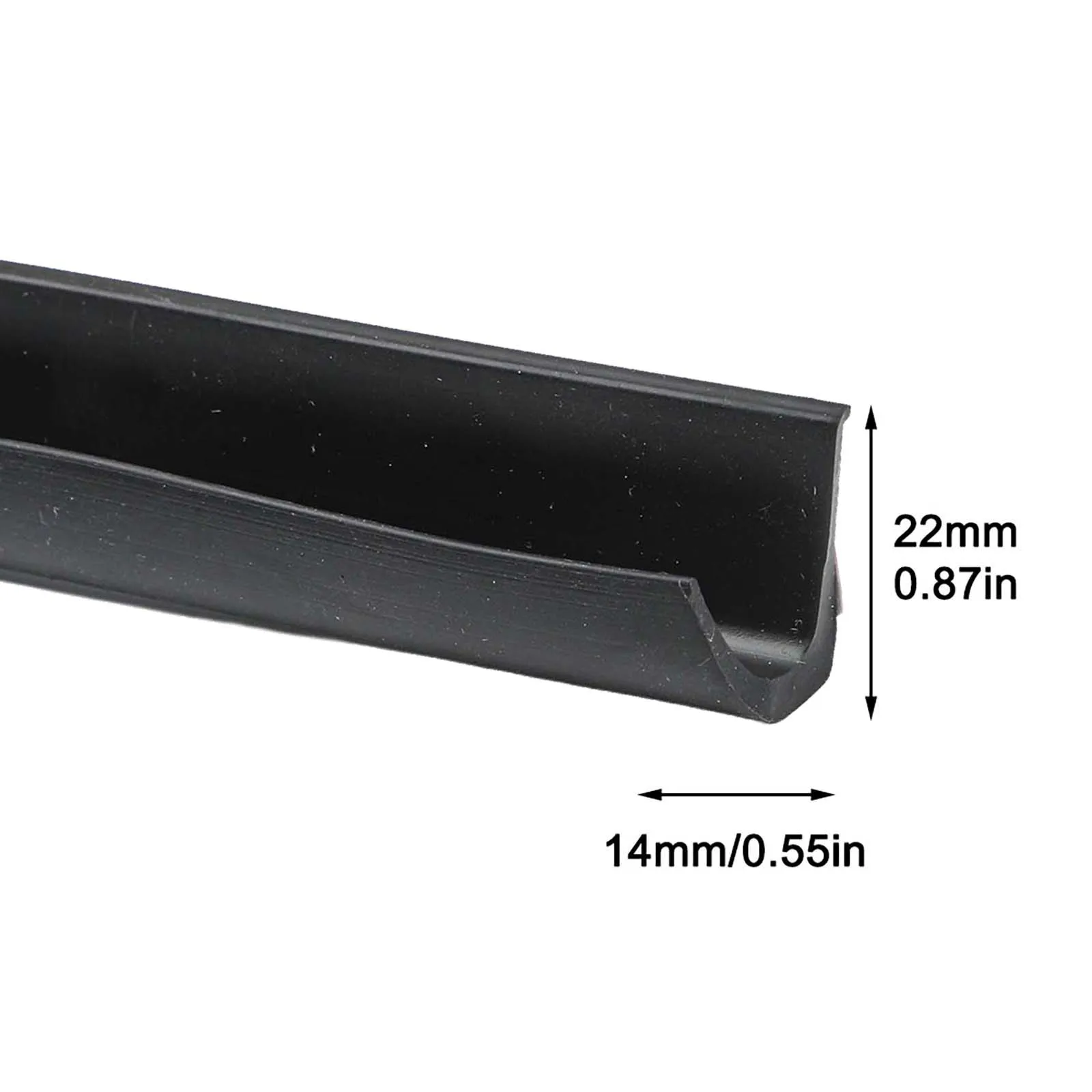 Self Black J-Shape Rain Gutter TPE Material Roof Water Diverter Strip For Car RV Boat Window Drainage Accessories