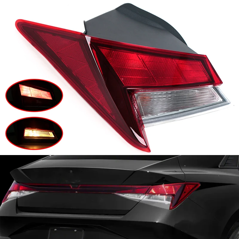 

For Hyundai Elantra 2021 2022 Halogen Tail Light Car Rear Turn Signal Light Stop Brake Lamp Accessories 92402AB100 92401AB100