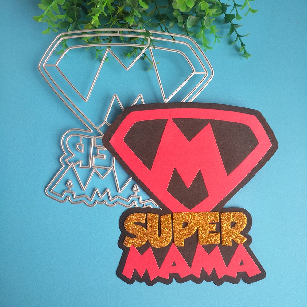 

New Italian Mother's Day Super Mom cutting dies DIY scrapbook, embossed card, photo album decoration, handmade crafts