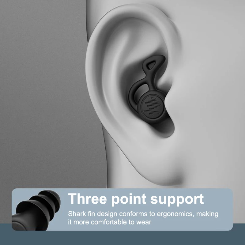 ⭐3 Layers Ear Plugs For Sleep Noise Reduction And Muting Silicone Earplugs Reusable Hearing Protection Sound Blocking Earplugs