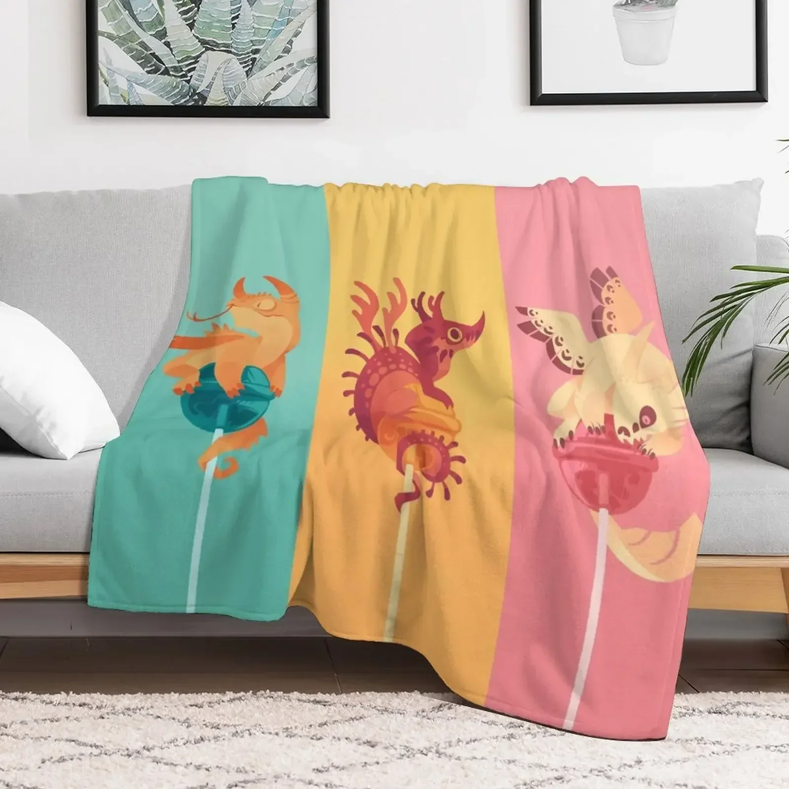 Dragonpops assorted pack Throw Blanket Polar Soft Big Thermals For Travel Kid'S Blankets