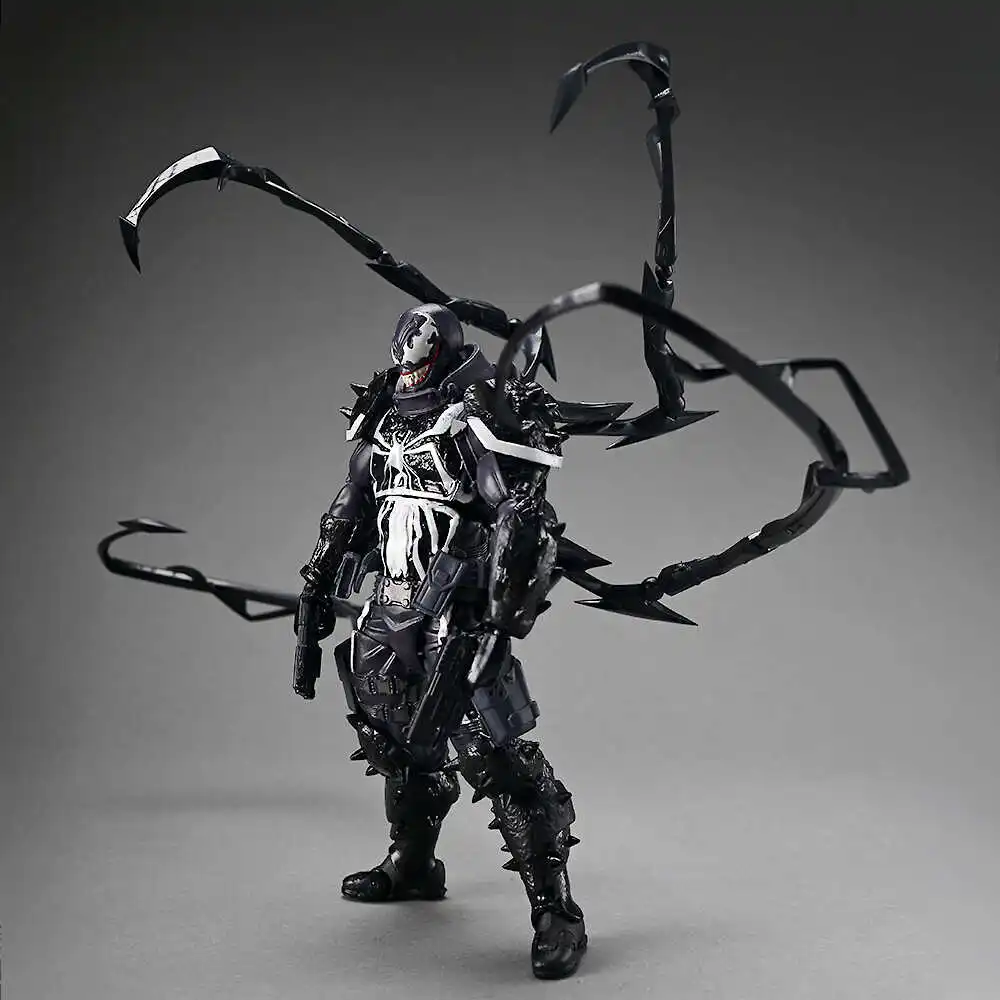 Marvel Agent Venom Action Figure Kaiyodo Revoltech Figurine Pvc Movable Collection Eugene Thompson Ko Model Collection Toy Gfit