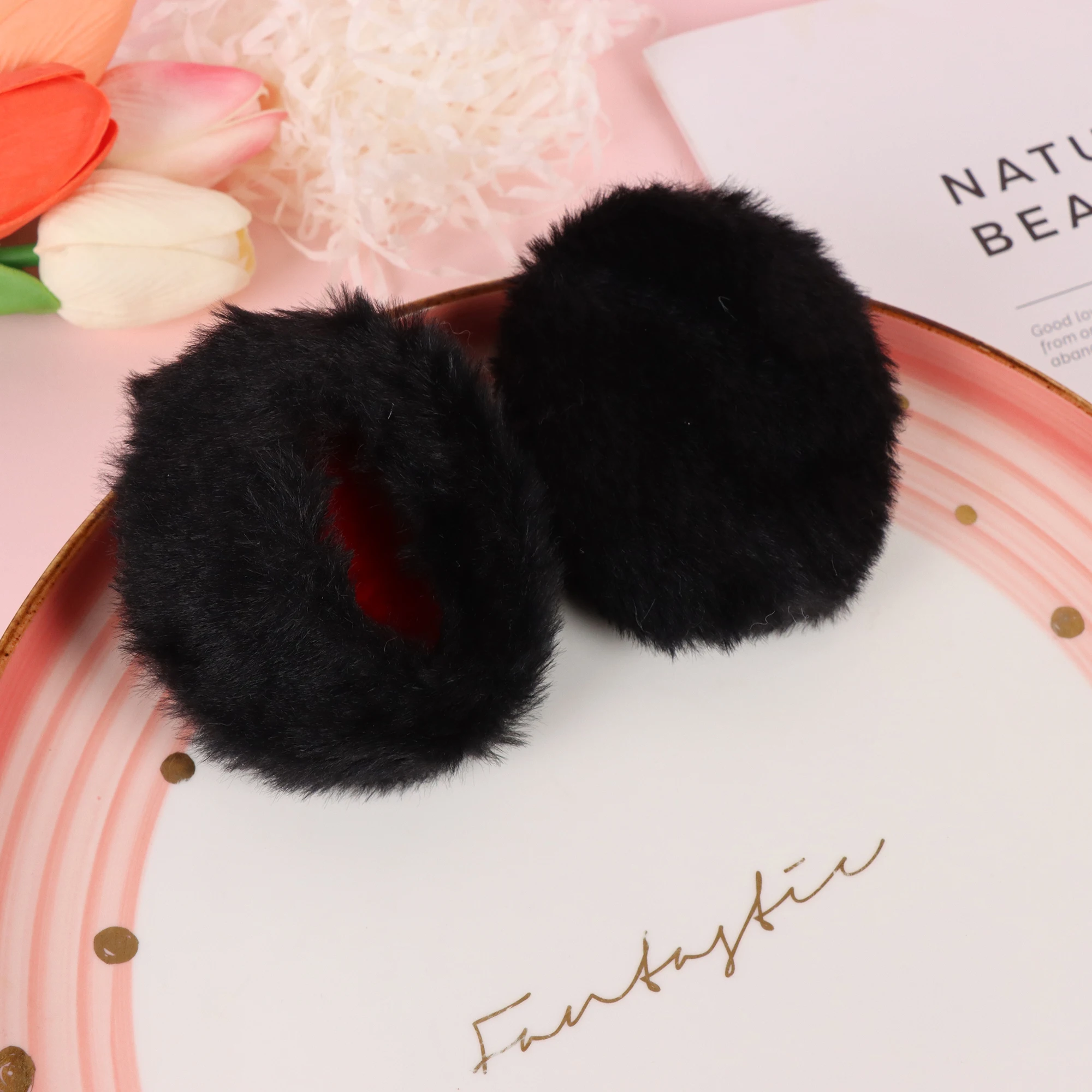 Orejeras peludas Unisex para exteriores sin calentadores de orejas orejeras de invierno protección para los oídos a prueba de viento orejeras regalos de navidad