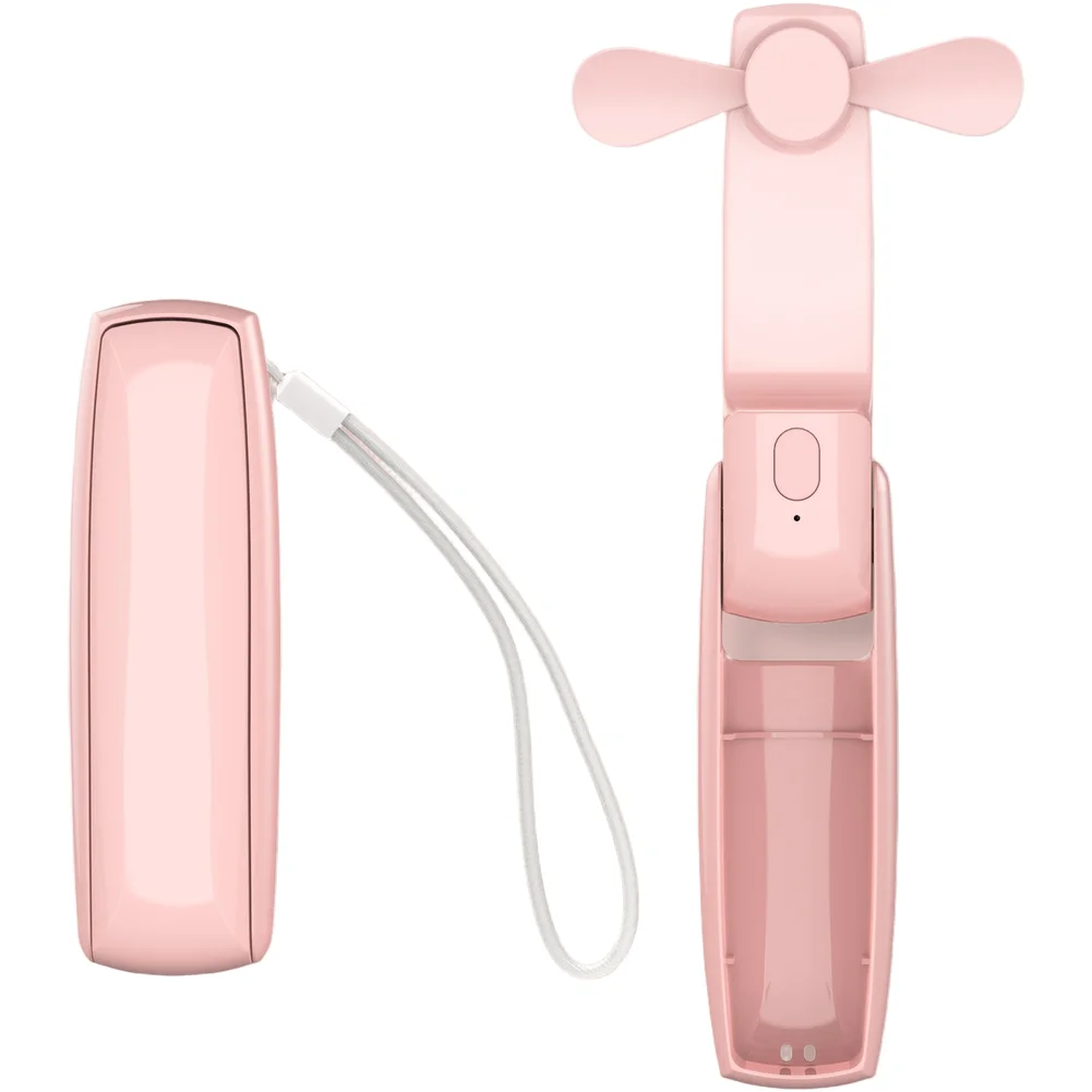 For mini Foldable Handheld Fan USB Rechargeable 1200mAh Battery 3 Wind Speeds Compact Design for Travel Camping Office
