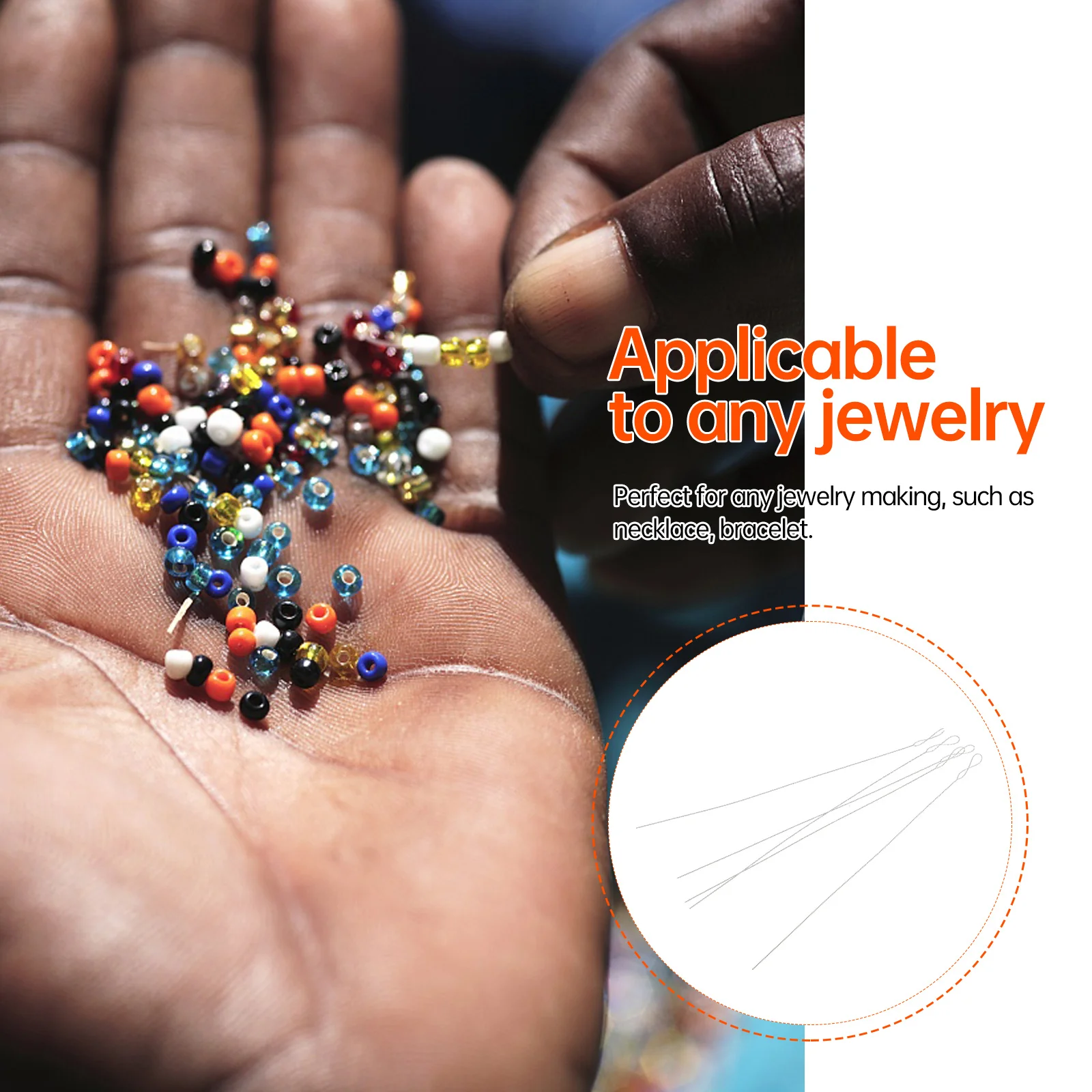 4 قطعة إبر التطريز الديكور طويل مستقيم الموضوع الإبر DIY بها بنفسك الديكور الحرف اللؤلؤ التوتير مريحة السفر ودية #1