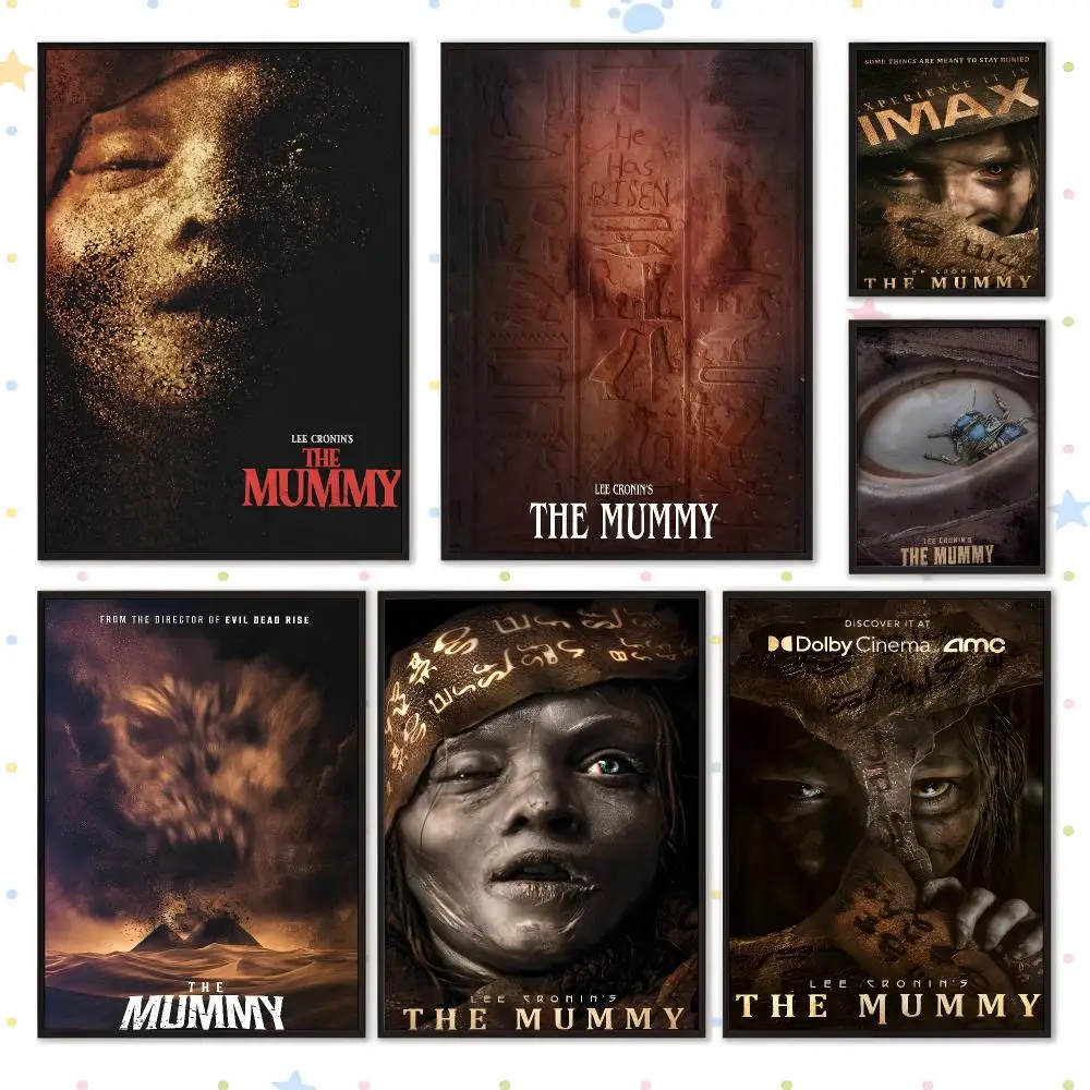 Movie Cinema Classic Dark The Mummy Poster HD Waterproof PP Self Adhesive Aesthetic Bedroom Dorm Gaming Room Home Decor Gift