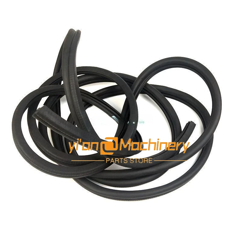 For Excavator Volvo 140 210B 240 290 360B 480D Front Windshield Sealing Rubber Sealing Soundproof Leather High Quality 1M