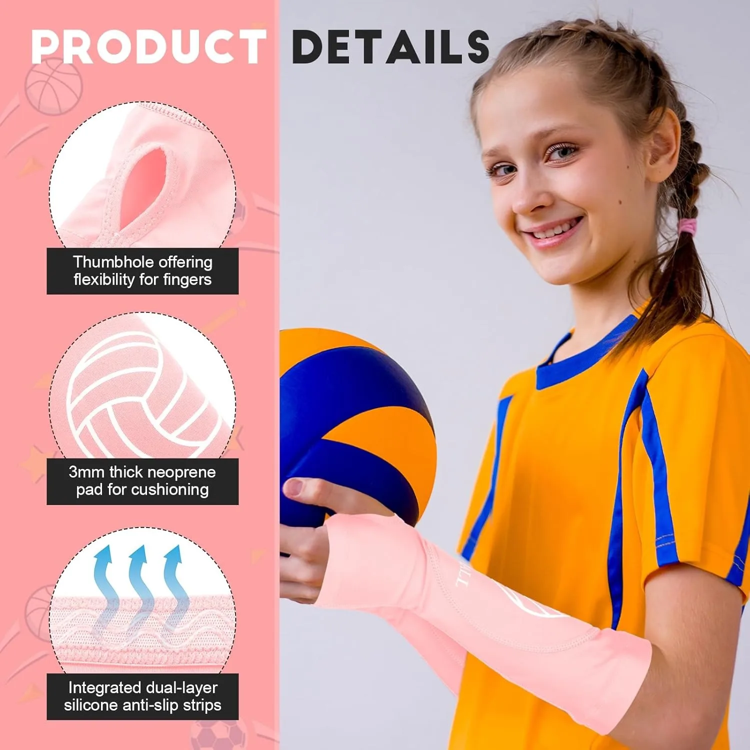 Girls Volleyball Arm Sleeves 3