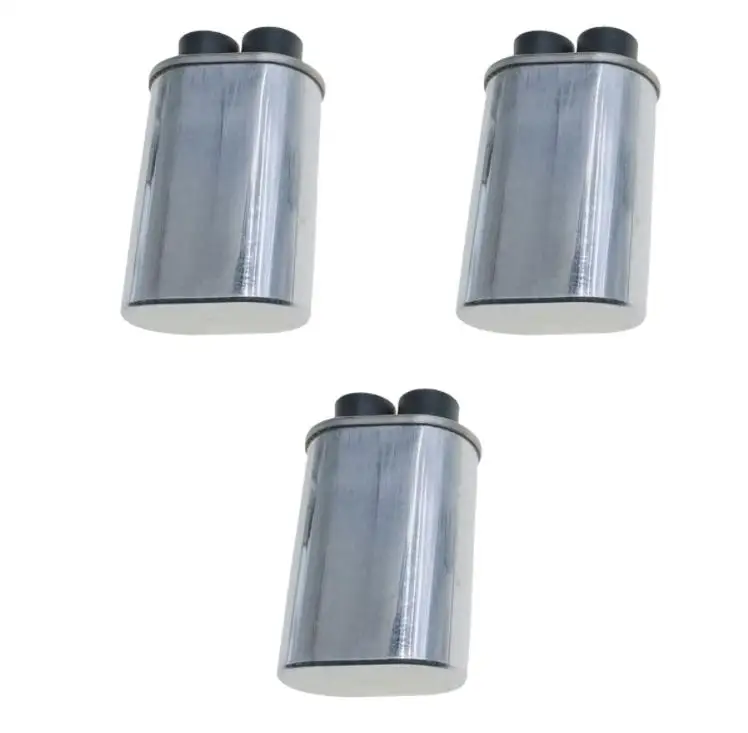 3pcs 1.05uF 2100V High Voltage Capacitor Silver Metal Start Boost Filter For Microwave Oven Heating Cooling Air Conditioner Part