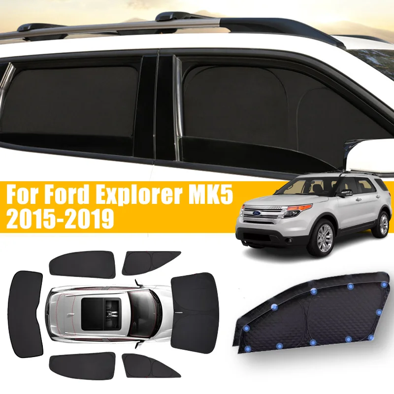 Anti-UV Car Window Foldable Sunshade For Ford Explorer MK5 U502 2015-2019 2016 2017 Car Sun Sunscreen Full Covers Accessories