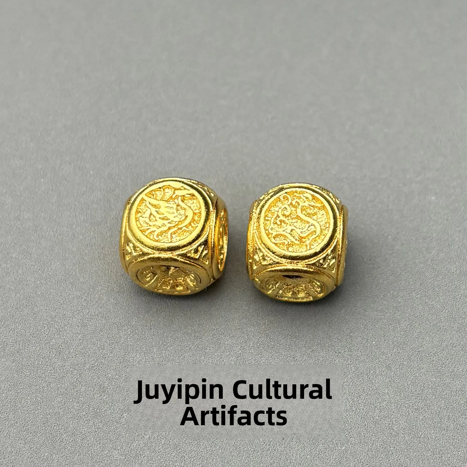 jupin-metodo-antigo-cor-ouro-24k-quatro-bestas-divinas-conta-quadrada-conta-superior-conta-de-cintura-conta-espacadora-amulet