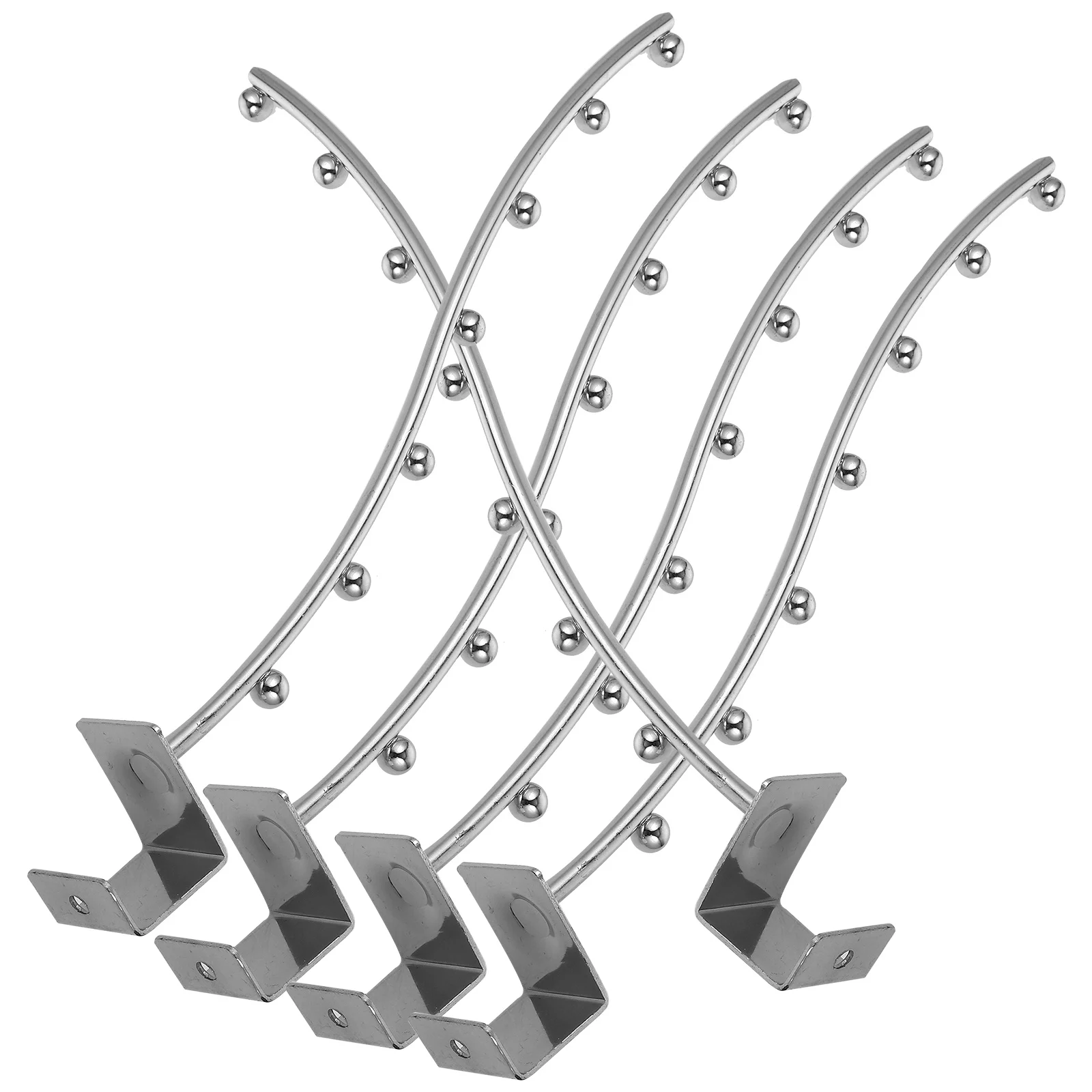 

5pcs 25mm Square Tube Clothes Hooks Hangers Rack Iron Material Lightweight Foldable Wall Mounted Storage Garment Display Travel