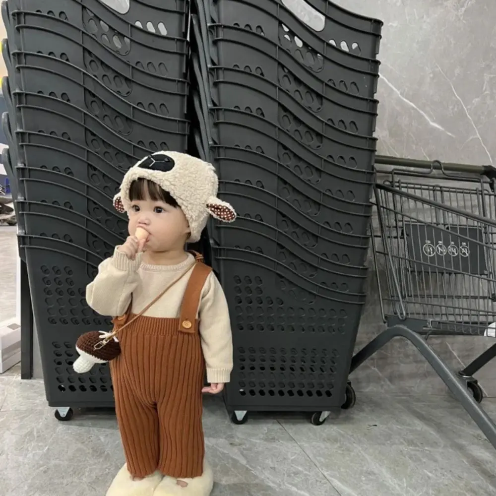 

Outdoor Korean Style Cute Sheep Hat Cloth Accessories Children Lamb Hat Muffler Cartoon Faux Fur Bucket Hat Winter& Autumn