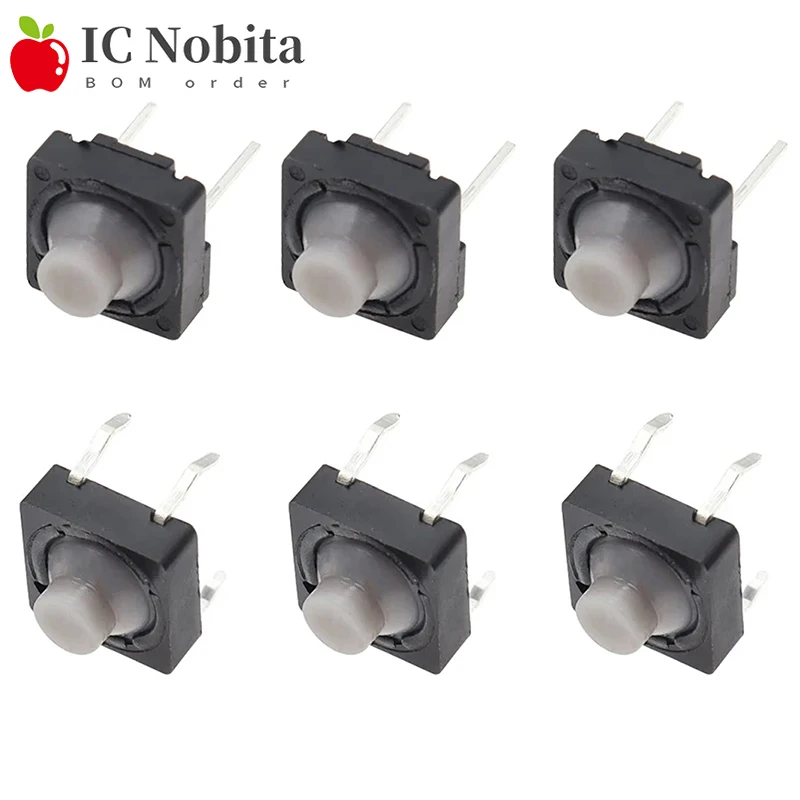1000PCS TS-F003/004 Silent Silicone Tact Push Button Switch 8X8x5mm 2/4Pin Micro Key Power Tactile Switches 8*8*5MM