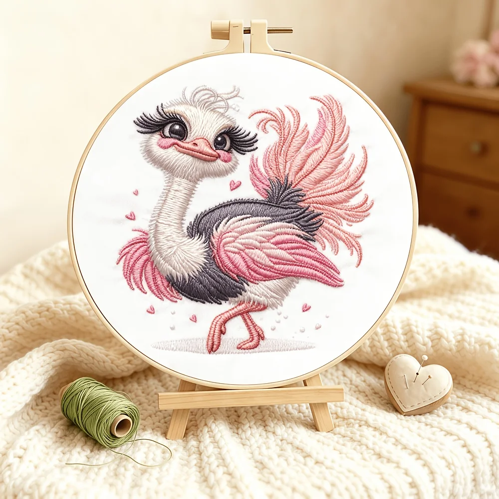 DIY-Stickerei-Starter-Kit, bedruckte Leinwand, Seidenfaden, Nadelarbeits-Set, traditionelle Kunst, Heimdekoration, Bastelgeschenk