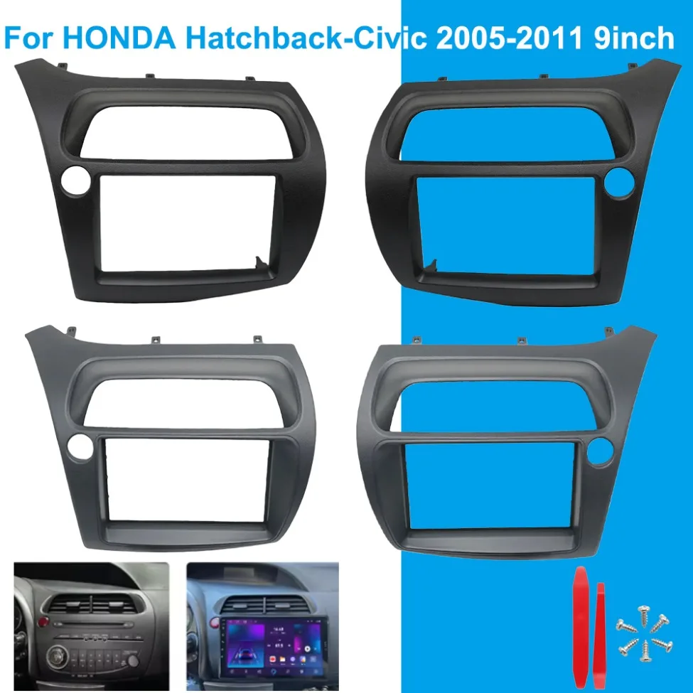 7 inch Car Radio Frame For HONDA Hatchback-Civic 2005-2011 LHD RHD Trim Panel Mount Kit Installation 2 Din Stereo