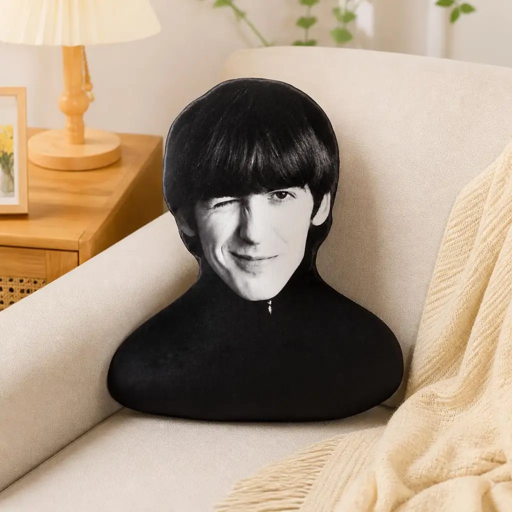 Beatled Music 2d Flat Plush Pillow Cushion Irregular Stuffed Throw Pillows for Home Decor Gift Sofa Couch Bed
