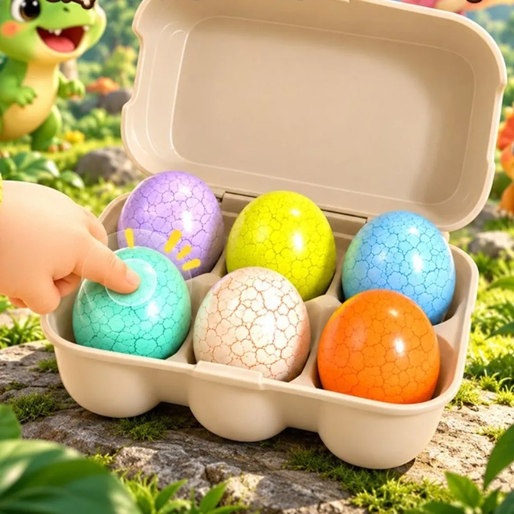 Minimalist Beige Button Clicker Keychain Egg Shape Portable Size Press Keychain Keyring Novelty Dinosaur Eggs Button Clicker