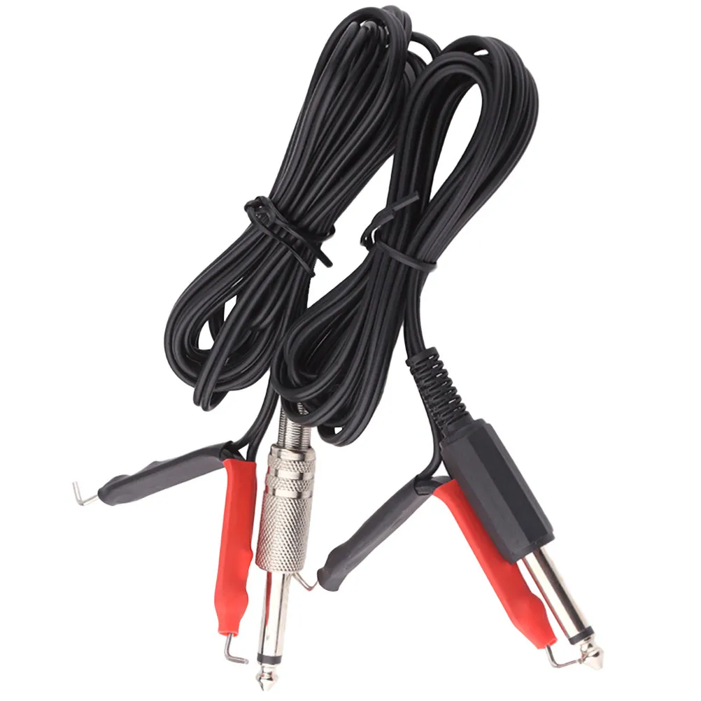 Clip Cord Hook Line Silicone Wire Cable Black High Flexibility Tattoo Machine Power Supply Connector Professional Audio