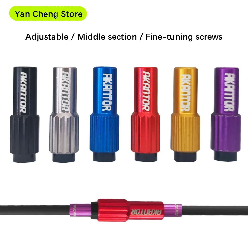 Mid-Range Fine-Tuning Screws for Bicycle Gear Shifting, Aluminum Alloy, Brake Screws for Mountain Bikes, Coaxial Type