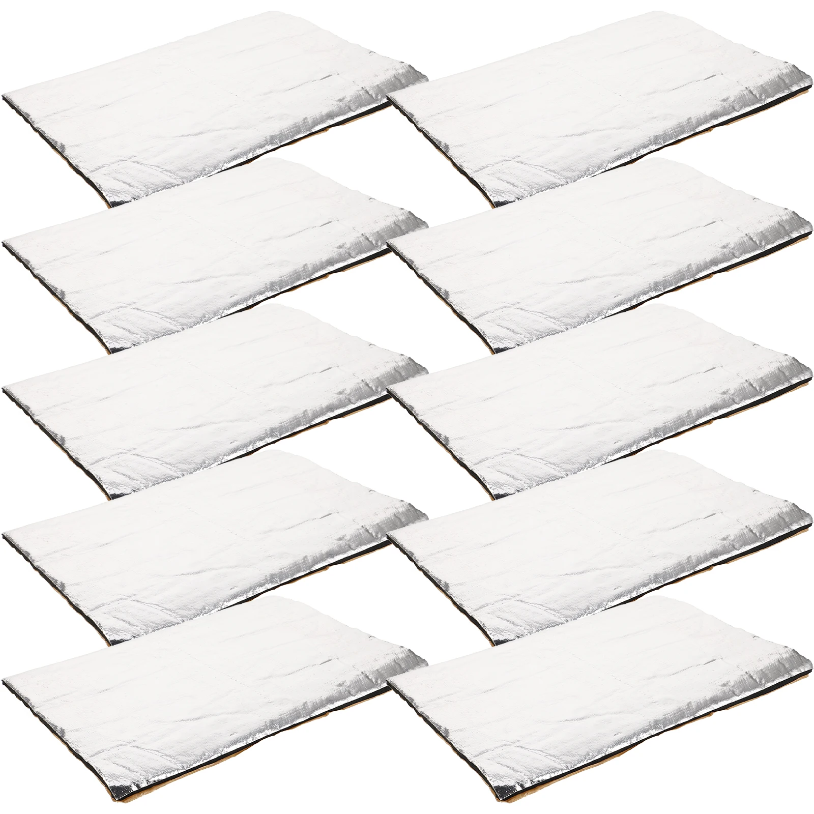 

Car Sound Insulation Cotton Heat Shield Mat Silver Rubber Deadening Cooling Easy Install Durable Automotive