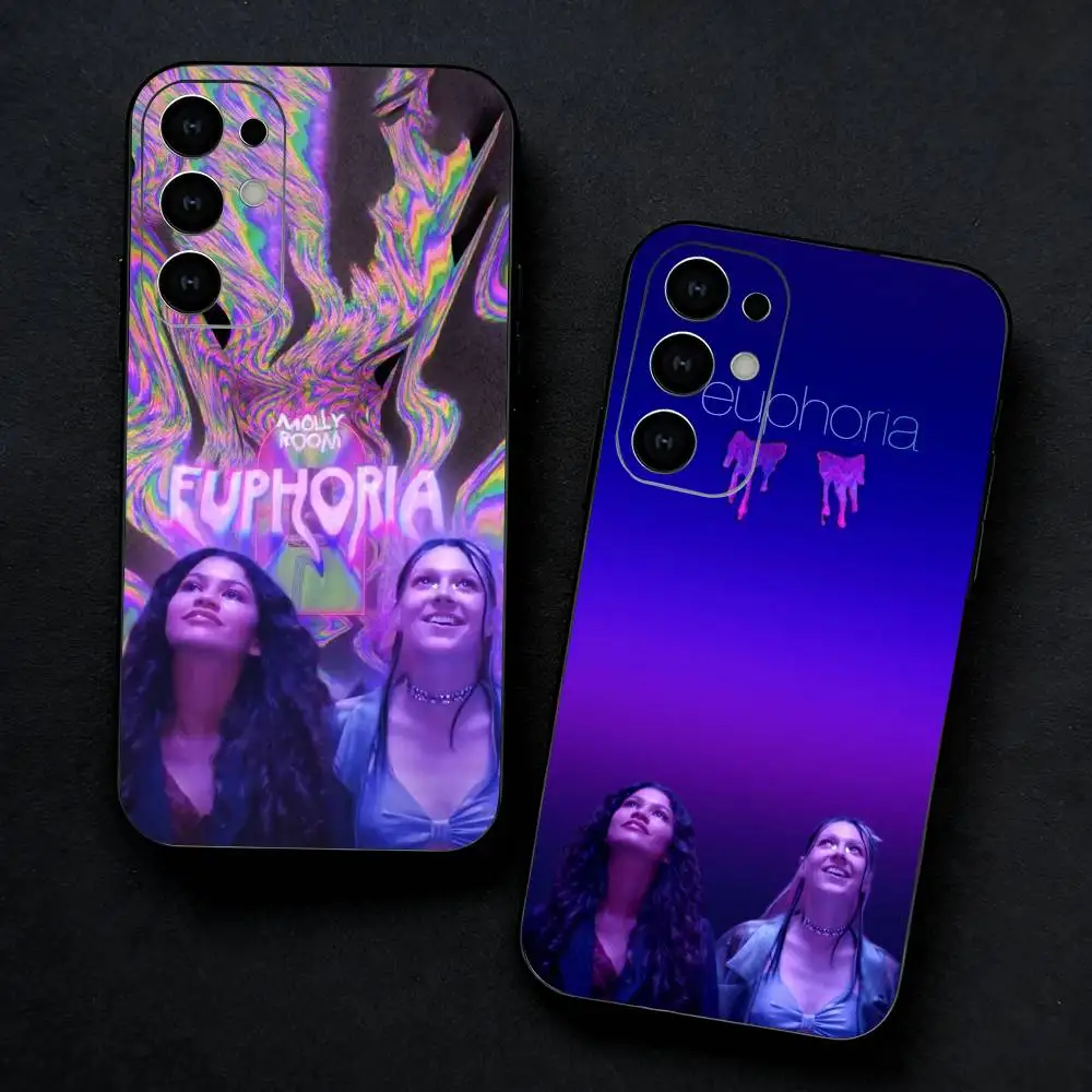 

American TV series E-Euphoria Phone Case For Samsung S25,S24,S23,S22,S21,S20,Plus,Fe,Lite,Others Black Cover