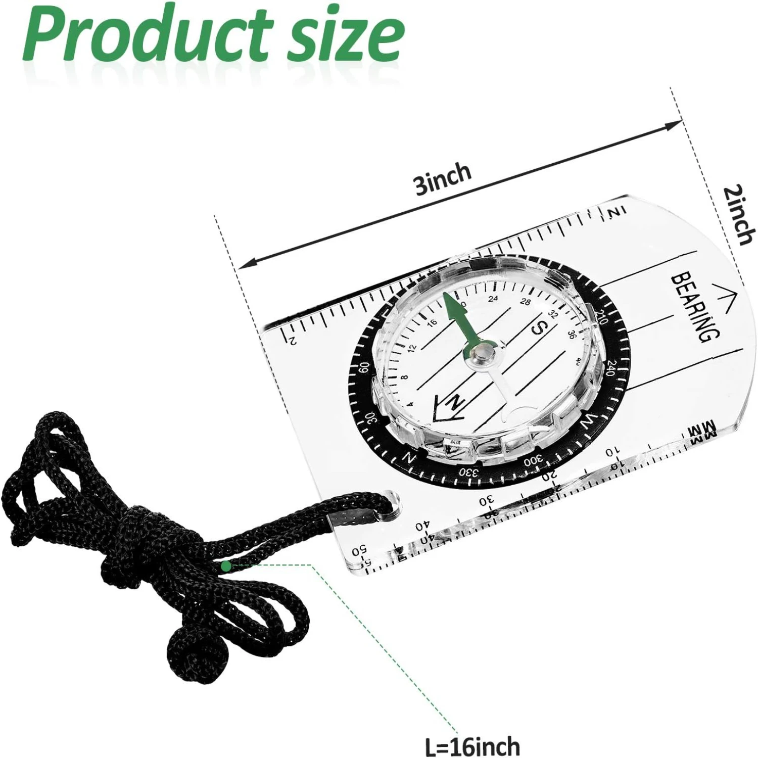 Durable, Reliable, and Essential Waterproof Orienteering Compass - Perfect for Female Scouts on Outdoor Adventures - Ideal Tool 