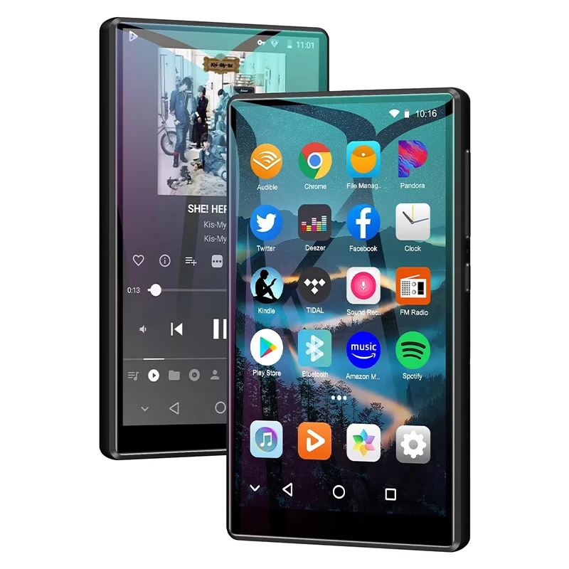 

Android 9.0 MP3 Player 5 Inch Touch Screen 16GB/64GB Bluetooth WiFi MP4 Player, 1080P Video Player Support Spotify Up to 512GB