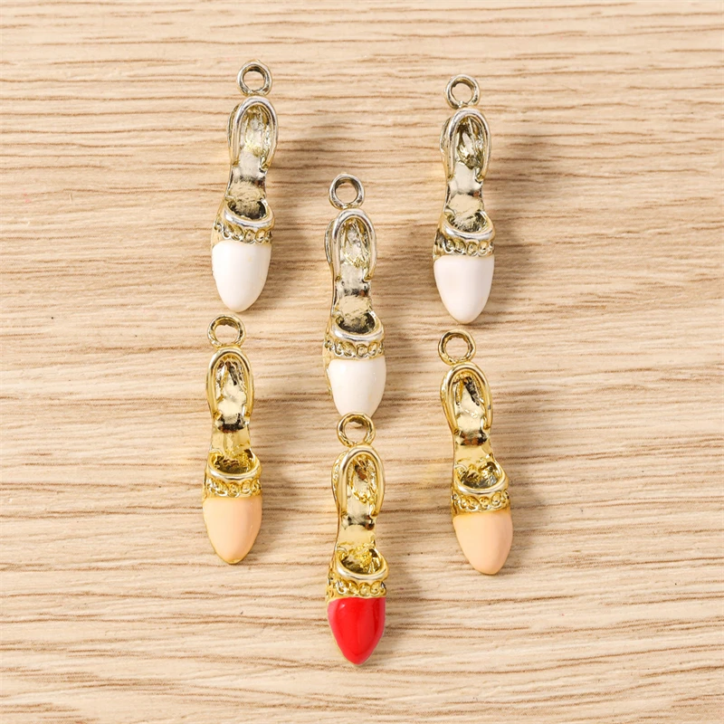 10 Stück niedliche, gemischte Emaille-Anhänger für Make-up-Taschen, Lippenstift-Anhänger für die Schmuckherstellung, Ohrhänger, Halsketten, DIY-Bastelzubehör – Detail 14