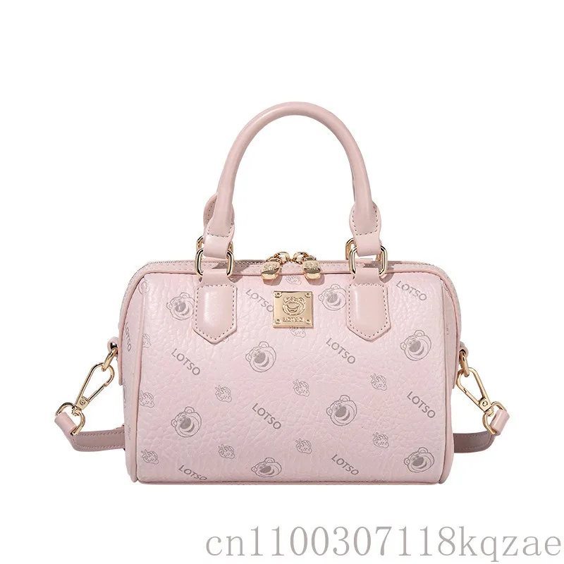 

Disney Women s Bucket Bag Soft Structured with Top Handle and Long Crossbody Strap Commuter Boston Purse for Daily Use