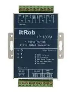 

IR-1305A: Industrial-grade opto-isolated distributor RS-485/232 main port expands 4-way RS-485