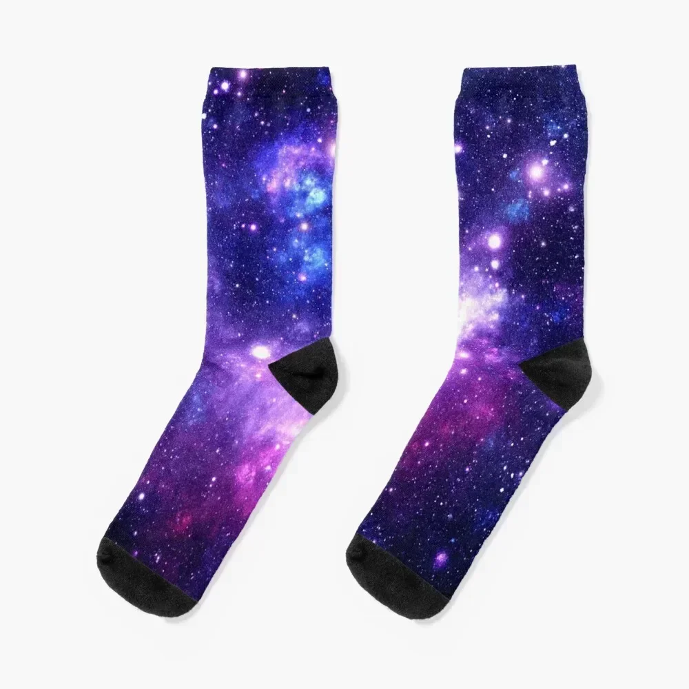 Purple Blue Galaxy Nebula Socks kids hip hop colored Thermal man winter Socks Girl Men's