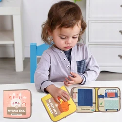 Baby's quiet cloth book cannot be torn apart. Baby's early education three-dimensional tear off book Velcro