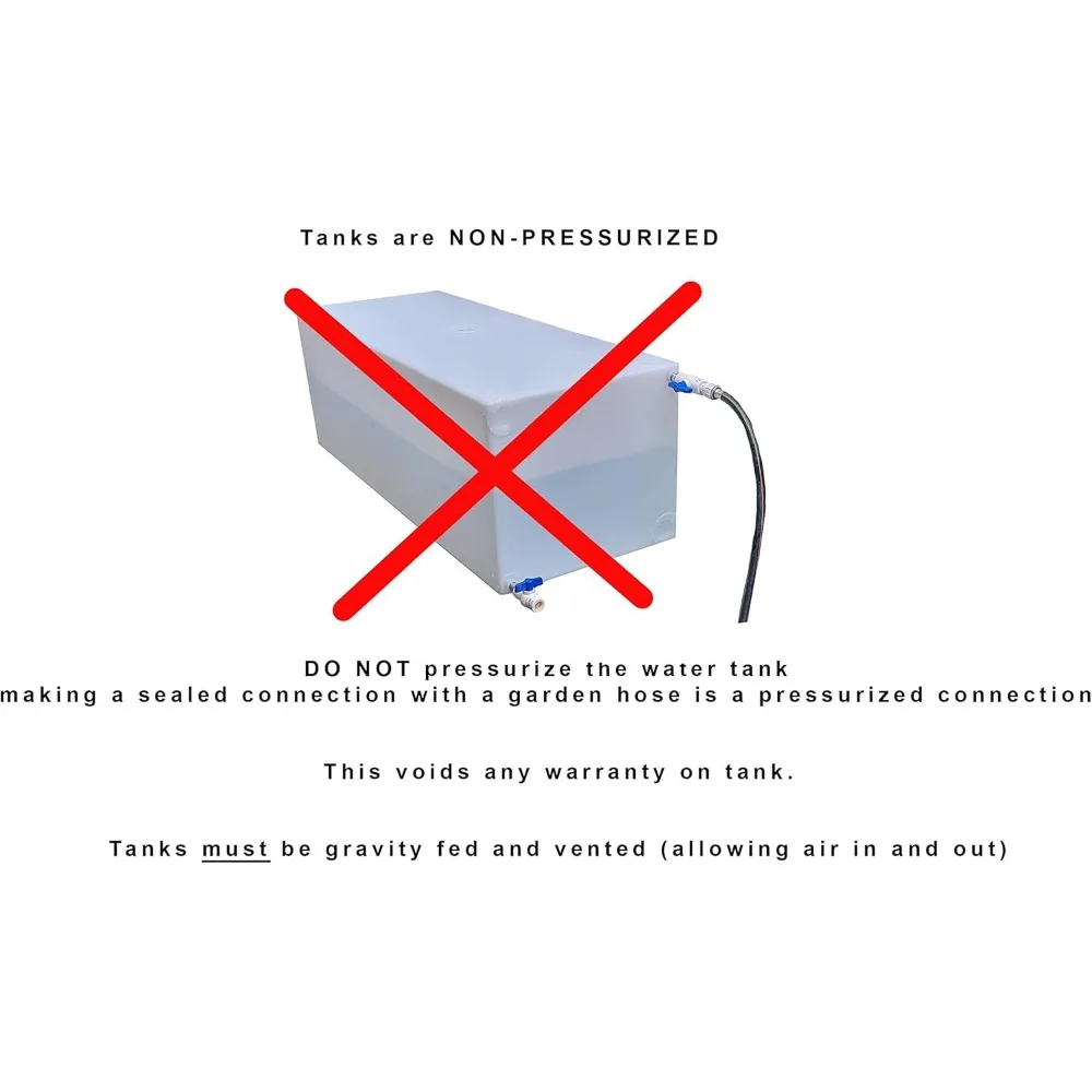 RV Dual Water Storage System - 20 Gallon Fresh & 25 Gallon Grey Tank Combo