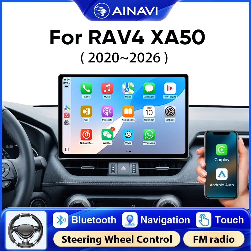 Ainavi Autoradio da 13.1 pollici per Toyota RAV4 2020 2021 2023 2025 2026 XA50 HDMI 2K Carplay Wireless Android Auto 4G Car Multimedia