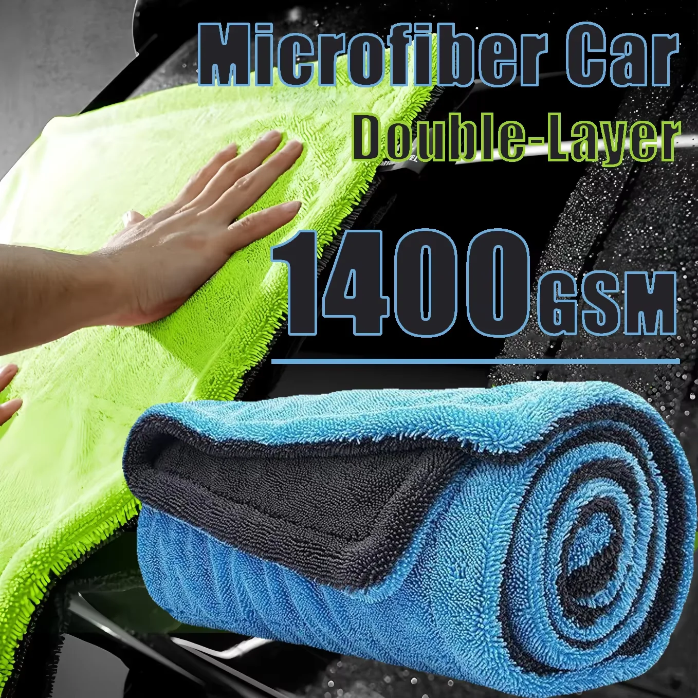 Microfiber Car Drying Towel Super Absorbent - Handuk Cuci Mobil Microfiber, Kain Cepat