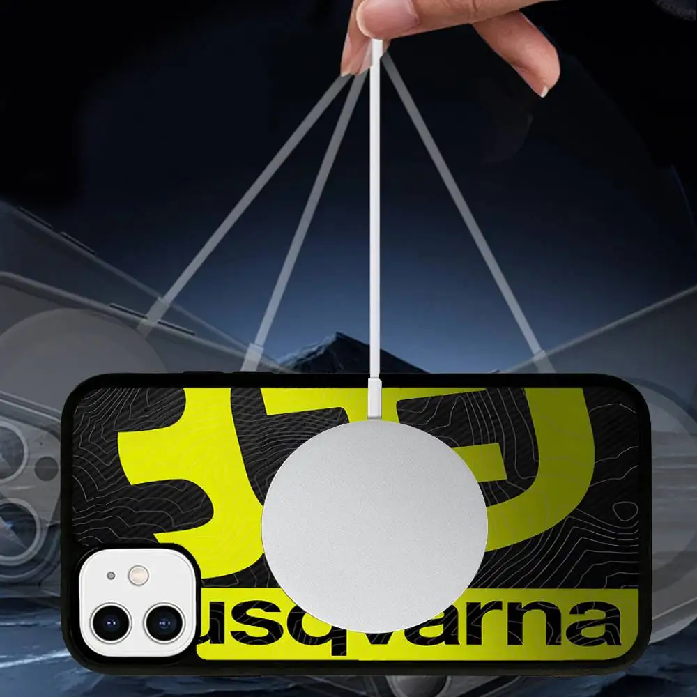 H-Husqvarnas Logo Magnetic For Magsafe Phone Case For iPhone 17 Air 16 Pro Max 15 14 13 12 11 Protective Cover view 4