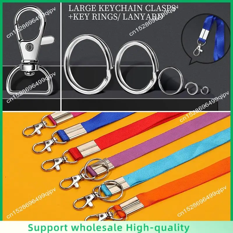 ABSF 265Pcs Metal Lobster Claw Clasp With Key Ring Set Kit For Crafts, Lanyard Clips Snap Hook, Swivel Clasps Clip Kit