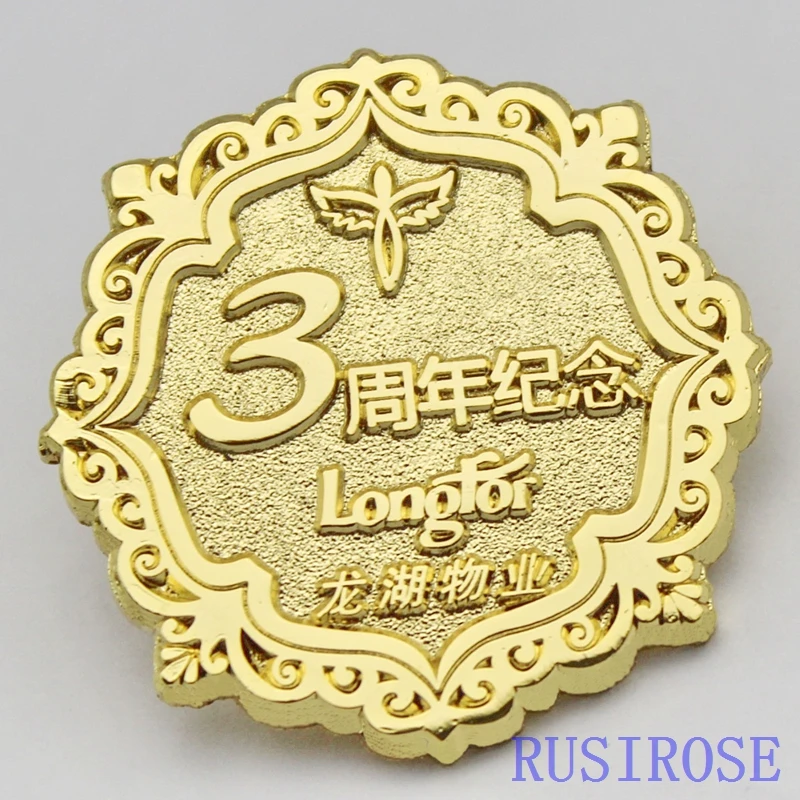 professional custom badge , print company Badge, copper plates Bronze aluminum plates concave and convex plates metal badge