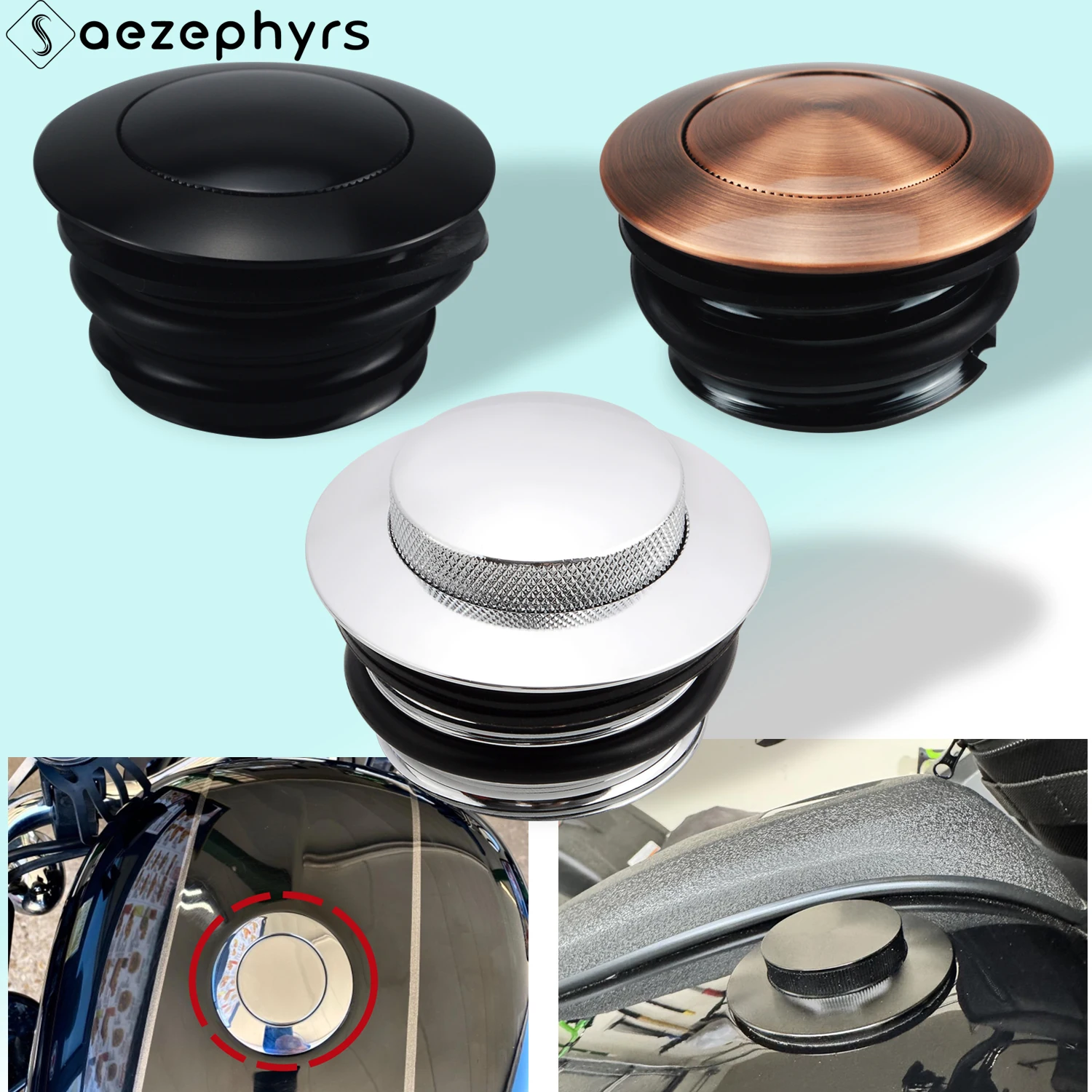 

motorcycle Accessories Tank Cap Aluminium Fuel Oil Pop-Up For Harley Sportster XL883 XL1200 Road King Softial Fat Boy Dyna FXD