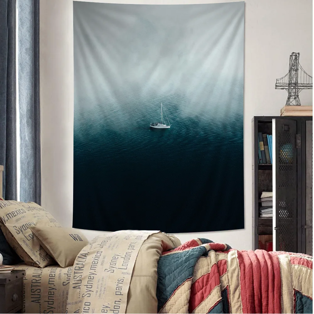 

Beach Ocean Wave Anime Tapestry Hanging Tarot Hippie Wall Rugs Dorm Wall Hanging Sheets