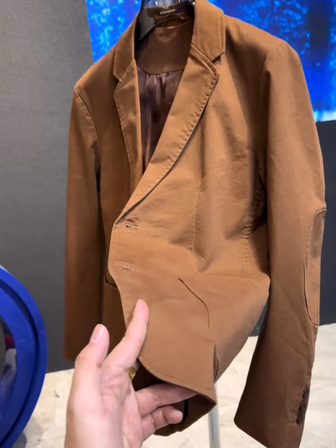 

High Quali Casual Men's Suit Spring Autumn Faionable Versatile Cool Busin Sli Stand Fit Long Sve Soft Material