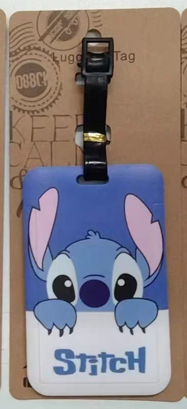 Disney Stitch Toy Story ABS Luggage Tags Cartoon Suitcase Tag Travel Accessories Bag Holder Label Birthday Gift