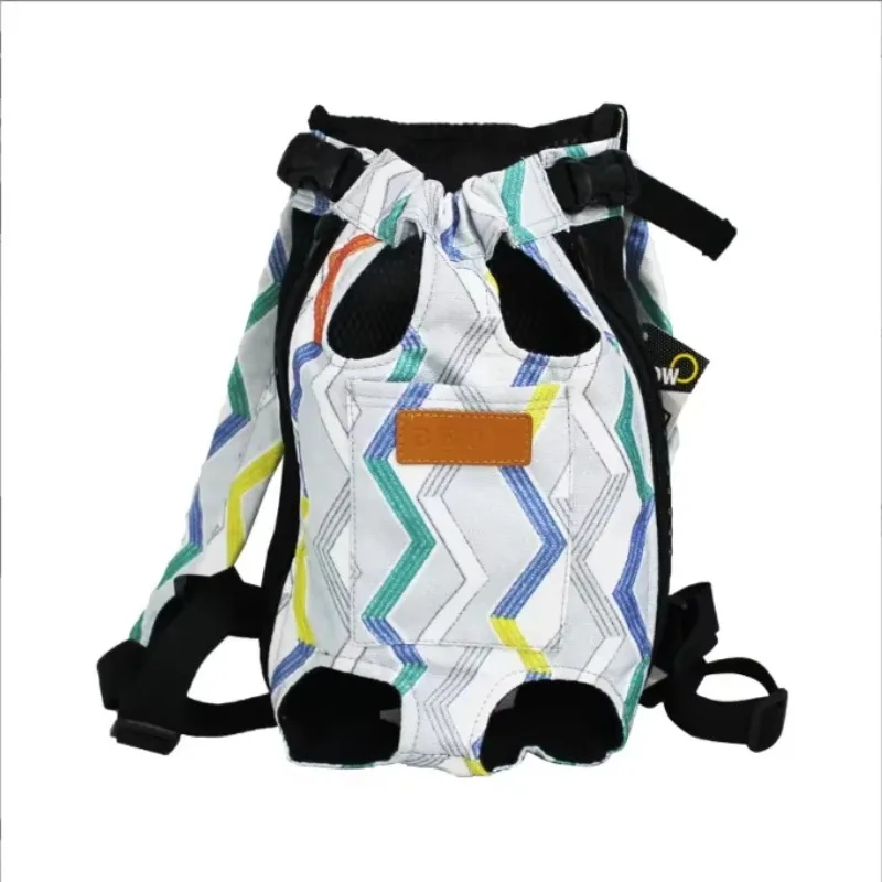FurStarShoulder Breathable Travel Portable Out Chest Four-Legged Backpack Dog Bag Cat Bag, Four Seasons Available Dog Accessorie