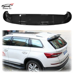 High Quality ABS Rear Roof Wing For Skoda Kodiaq 2017 2018 2019 Spoiler Glossy Black Carbon Fiber Look Car Accessories