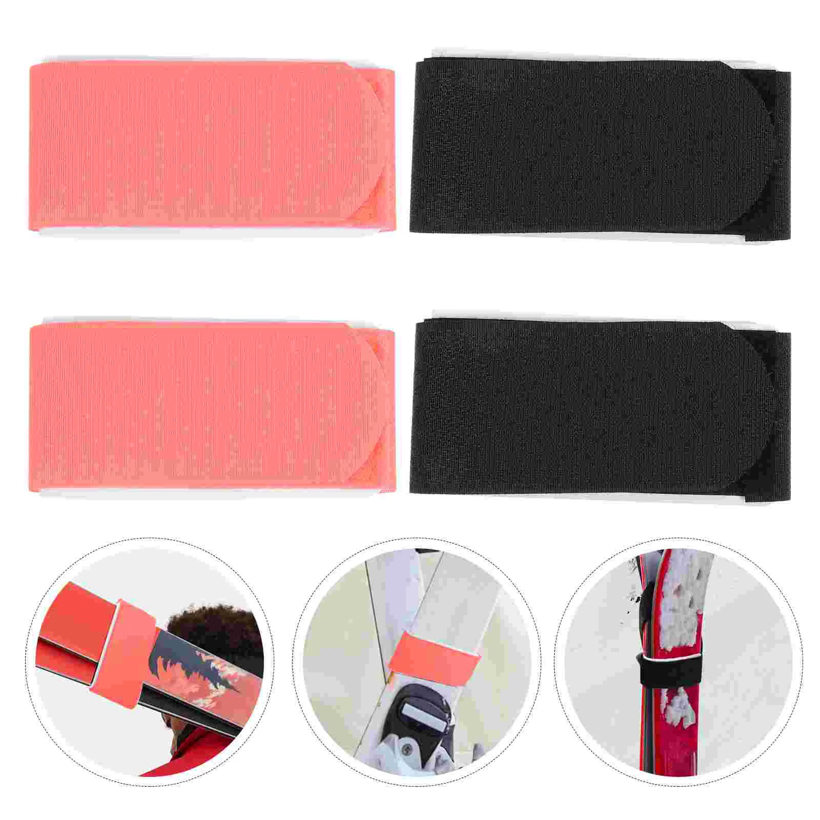 4 Pcs Snowboard Straps Ski Boots Tapes Outdoor Fastener Nylon Bands Training Chest