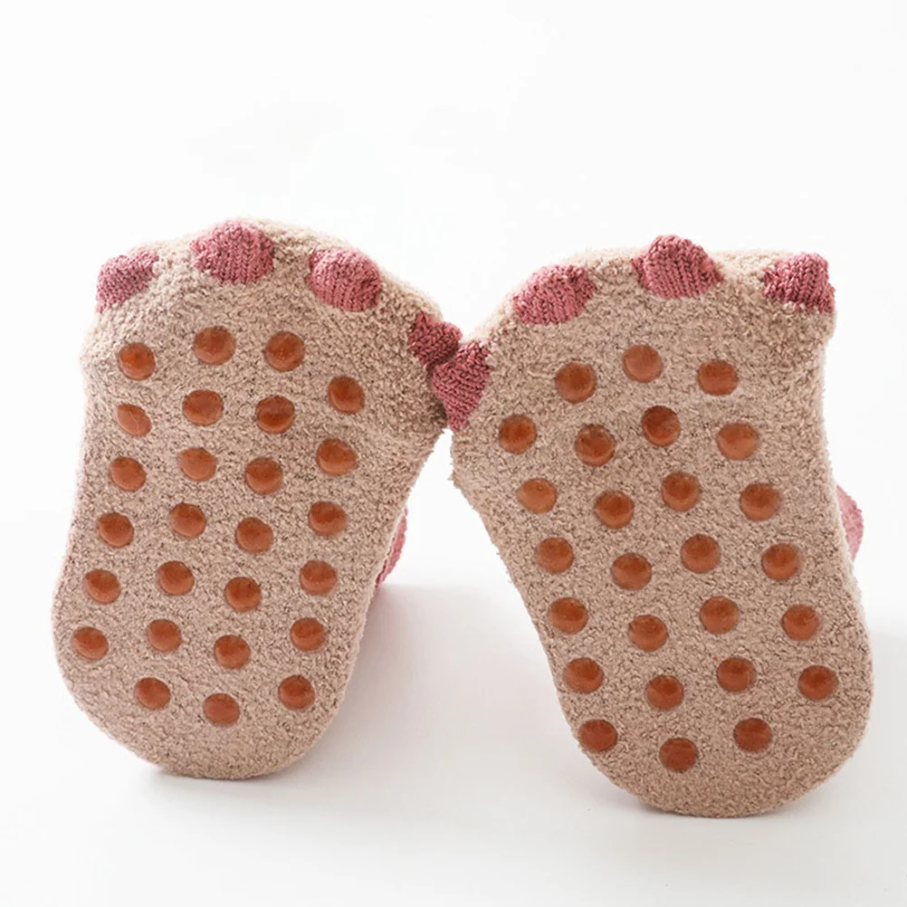 

1Pair Infant Socks Winter Warm Soft Stretchy Baby Socks for Toddlers Non-Slip Bottom Breathable Footwear for Babies Daily Wear