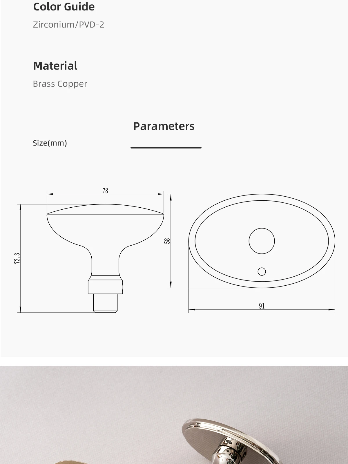 Dooroom Messing-Türschloss, gehämmert, amerikanischer Stil, großumrandete Schale, für Innentüren im Schlafzimmer, Dummy-Privatsphärenschlösser, Badezimmerschlösser – Detail 2