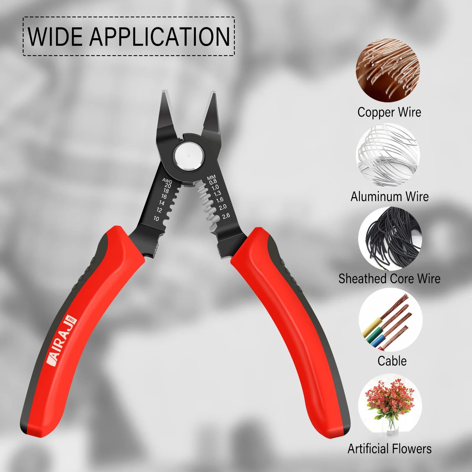 AIRIAJIndustrial grade multifunctional wire cutting pliers, diagonal pliers, electrician wire stripping pliers, household pliers